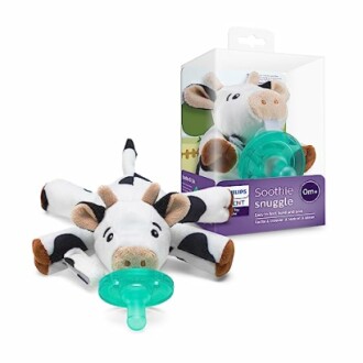 Philips Avent Soothie Snuggle Pacifier Holder Review: Cute Cow Design for Newborns